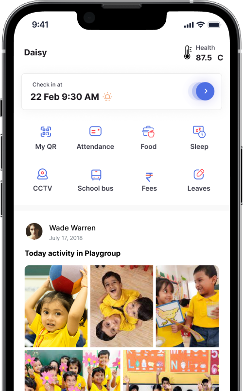 Parents receiving real-time notifications about their child's school activities using ScoolPanda